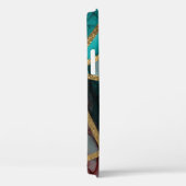 Coques Case-Mate iPhone Glam Rust Blush Turquoise & Gold Chic Moderne Glam (Verso / Droite)