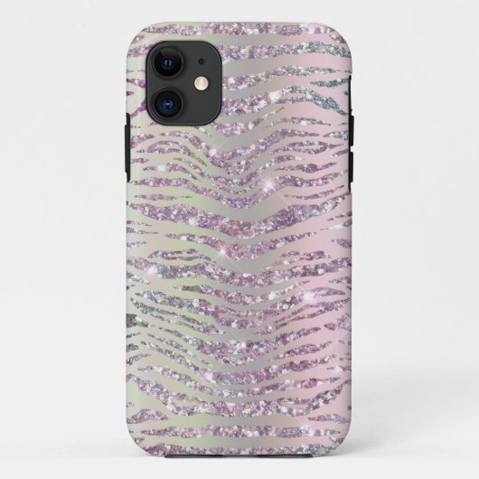 Coques Case-Mate iPhone Glam Strass Rose Diamant Rayures de Tigre (Dos)