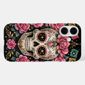 Coques Case-Mate iPhone Glam Sugar Skull Phone Case – Dia de los Muertos (Verso (horizontal))