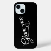 Coques Case-Mate iPhone Glamma blanc sur noir (Verso)