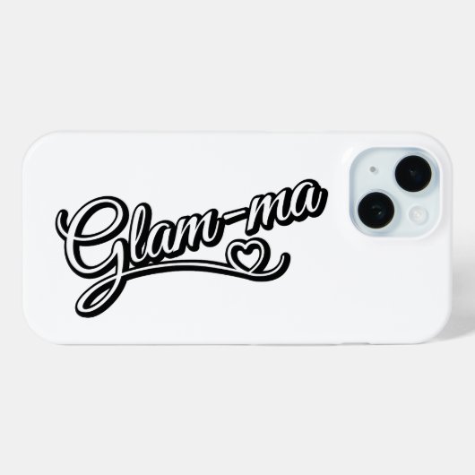 Coques Case-Mate iPhone Glamma noir/blanc sur blanc (Verso (horizontal))
