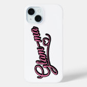 Coques Case-Mate iPhone Glamma noir/rose sur blanc (Verso)