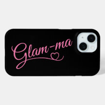 Glamma rose sur noir