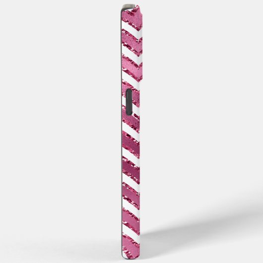 Coques Case-Mate iPhone Glamme rose blanc Zigzag (Verso / Droite)