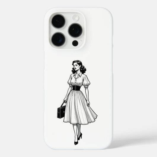 Coques Case-Mate iPhone Glamour de la mode des années 1950 (Verso)