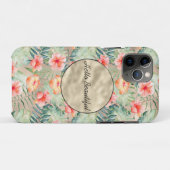 Coques Case-Mate iPhone Glamour Doré Hibiscus Rose Tropical Fruité         (Dos (Horizontal))