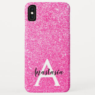 Case-Mate iPhone Case Glamour Féminin Rose Paillettes Monogramme Nom