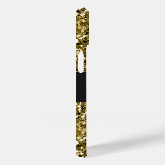Coques Case-Mate iPhone Glamour Monogrammé Éperche Métallurgique Or (Verso / Droite)