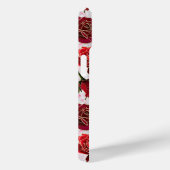 Coques Case-Mate iPhone Glamour Rose Monogramme Nom en Marbre Rose Chaud V (Verso / Droite)
