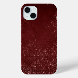 Coque iPhone 15 Mini Glimmery Henna Grunge   Rouge glamour de sang rich