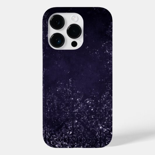 Coques Case-Mate iPhone Glimmery Indigo Grunge | Midnight Purple Damask (Verso)