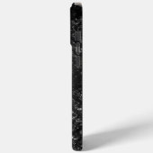 Coques Case-Mate iPhone Glimmery Onyx Grunge | Tambour noir argenté (Verso / Gauche)