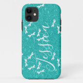 Coques Case-Mate iPhone Glitter and dragonflies personalized  Case-Mate iP (Dos)