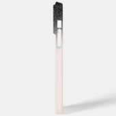 Coques Case-Mate iPhone Glitter ombre noir Cool Rose Gold Monogram  (Verso / Gauche)
