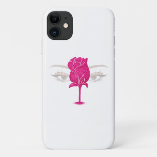 Case-Mate iPhone Case Glitter Rose Eyes Shirt | Pink Rose Aesthetic Tee