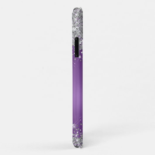 Coques Case-Mate iPhone Glitterie chic Améthyste pourpre Nom (Dos/Droite)