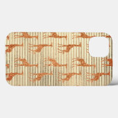 Coques Case-Mate iPhone Glitterie Giraffe sur huile d'or (Verso (horizontal))