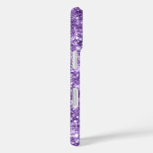 Coques Case-Mate iPhone Glitterie Lumière Violet Glam Girl Signature (Verso / Droite)