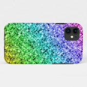 Coques Case-Mate iPhone Glitterie Rainbow Sparkling Glam Purple Turquoise (Dos (Horizontal))