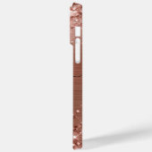 Coques Case-Mate iPhone Glitterie Rose or Glam Monogramme (Verso / Gauche)