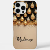 Coques Case-Mate iPhone Glittering Gold Drops (Verso)