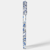 Coques Case-Mate iPhone Glittery Argent Royal Blue Glam Curly Signature (Verso / Droite)