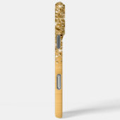 Coques Case-Mate iPhone Glittery Gold Glam Nom moderne (Verso / Droite)