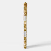 Coques Case-Mate iPhone Glittery Gold Metallic Girl Signature (Verso / Droite)