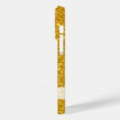 Coques Case-Mate iPhone Glittery Gold Parties scintillant Nom personnalisé (Verso / Gauche)