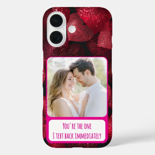Coques Case-Mate iPhone Glittery Love I Text Back Immédiatement (Verso)