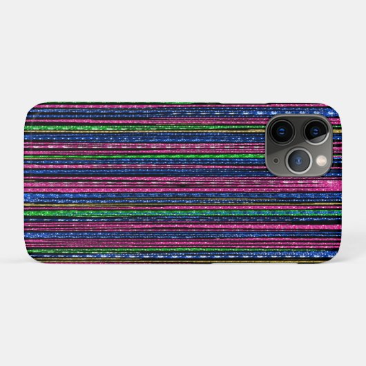 Coques Case-Mate iPhone Glitz et Glam Sparkly Stripes (Dos (Horizontal))
