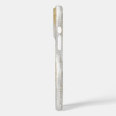 Coques Case-Mate iPhone Glitzy Silver Gold Stripes White Cupcake Bow (Verso / Gauche)