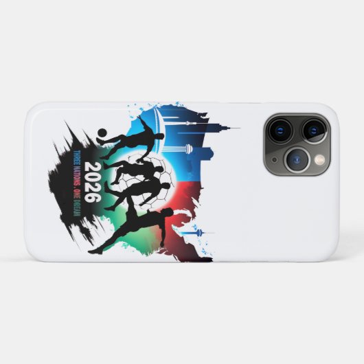 Coques Case-Mate iPhone Global Soccer 2026 Three Nations. One Dream.  (Dos (Horizontal))