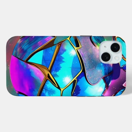 Coques Case-Mate iPhone Globe de l'Iridescente spatiale (Verso (horizontal))