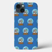 Coques Case-Mate iPhone Globe de neige avec Snowman et Pine Tree (Verso)