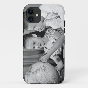 Coques Pour iPhone Globe de visionnement de garçon et de fille