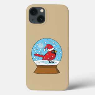 Case-Mate iPhone Case Globe des neiges avec cardinal rouge mignon