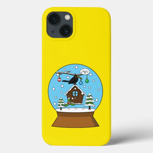 Coques Case-Mate iPhone Globe des neiges avec chant Blackbird (Verso)