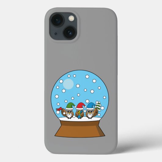 Coques Case-Mate iPhone Globe des neiges avec trois Chouettes Gnomes (Verso)