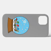 Coques Case-Mate iPhone Globe des neiges avec trois Chouettes Gnomes (Verso (horizontal))