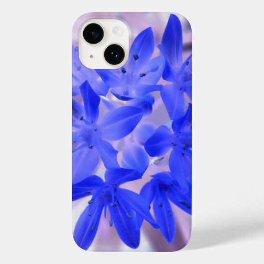 Coques Case-Mate iPhone Gloire de la neige scintillante bleu (Verso)