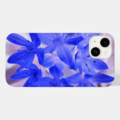 Coques Case-Mate iPhone Gloire de la neige scintillante bleu (Verso (horizontal))