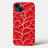 Coques Case-Mate iPhone Glossy Red iPhone Case with Branch Texture (Verso)