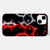 Coques Case-Mate iPhone "Glow Together - Cat Couple Coque" (Verso (horizontal))