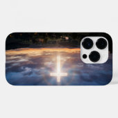 Coques Case-Mate iPhone Glowing Christian Cross Sunset Sky iPhone Case (Verso (horizontal))