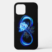 Coques Case-Mate iPhone Glowing infinity with blue rose (Verso)