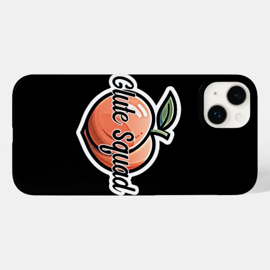 Coques Case-Mate iPhone Glute Squad Peach Fitness Workout (Verso (horizontal))