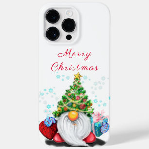 Coque Pour Pour iPhone 14 Pro Max Gnome avec sapin de Noël Casquette et cadeau pour 