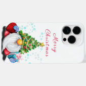 Coques Case-Mate iPhone Gnome avec sapin de Noël Casquette et cadeau pour  (Verso (horizontal))