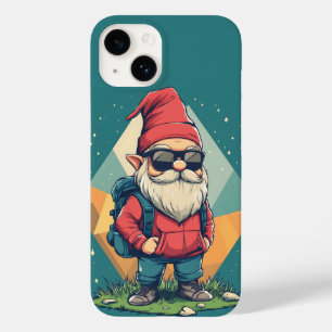 Coque Pour iPhone 14 Gnome Cool en Aventure : Illustration Amusante